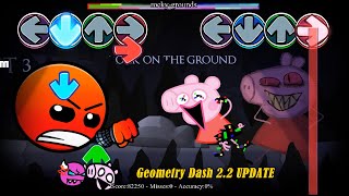 FNF new ROCK ON THE GROUND but Peppa exe & pibby Cover | fnf Geometry Dash 2.2 -Friday Night Funkin