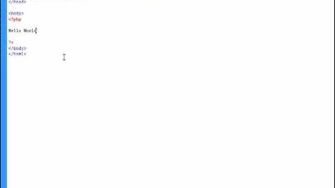 PHP Tutorial 1 : Hello World