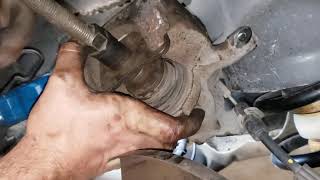 How to compress rear brake caliper piston 2013 Chrysler Town and Country