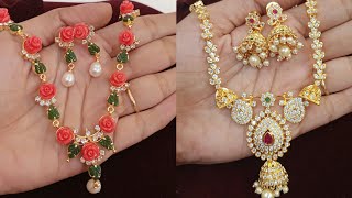 beautiful necklace sets | beeds collection | choker necklaces | earrings collection