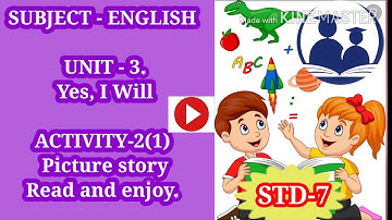 STD-7| English|Unit-3| YES I WILL |Activity-2(1) |Sem-1|Explaination in Marathi