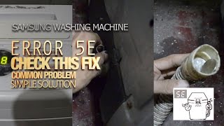 This common problem if you get 5e or se warning. mesin cuci samsung
error washing machine solution one for try open drain pipe f...