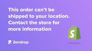 This order can’t be shipped to your location. Contact the store for more information - Shopify
