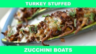 Turkey Stuffed Zucchini Boats