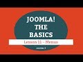 Joomla 3 Tutorial - Lesson 11 - Menus