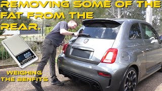 Rear Wiper Delete on my Abarth 595 Competizione. How much weight did it reduce? DIY Walkthrough. Fiat 500 Back Windscreen Wiper