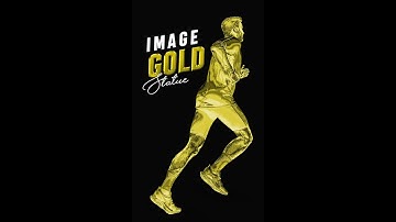 ⭐ Image to Gold Statue Effect #shorts #video✨ || Photoshop CC 2021🔥