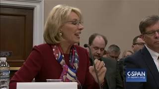 Secretary Betsy DeVos answers question on her 'grizzlies' comments (C-SPAN