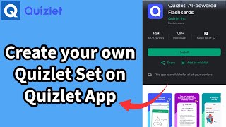 How to Create Your Own Quizlet Set on Quizlet App? Make Your Own Quizlet Set on Quizlet App 2024 screenshot 2