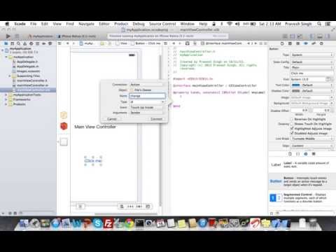 adding button to viewcontroller xcode5