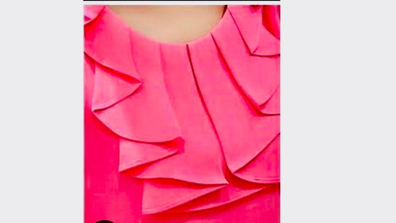 Size M Readymade Style Top Ruffle Neck and Trumpet Sleeves Design