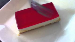 Solid jelly topped cheesecake