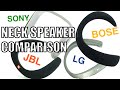 Ultimate Neck Speaker Comparison :  Bose vs JBL vs Sony vs LG