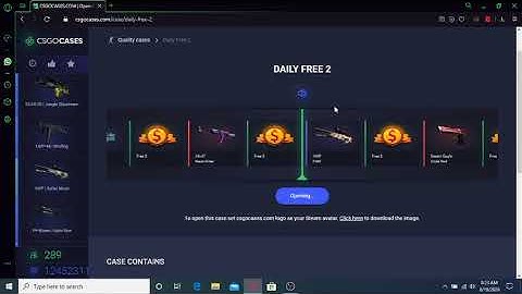 opening daily free cases in csgocases.com untill i get a knife pt.15 got 2 cents (not clickbait)