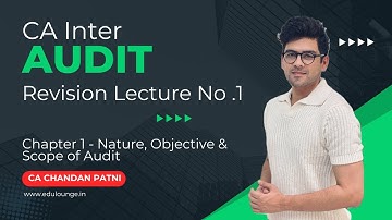 CA Inter Audit Revision Marathon - Lecture 01 | Chapter 1 | CA Chandan Patni
