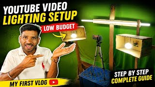 My First Vlog Setup | Low Budget You Tube Lighting Setup | Green Screen Studio at Home