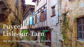หมู่บ้านที่สวยที่สุดในฝรั่งเศส | Puycelsi & Lisle-sur-Tarn / ตลาด / ภูมิทัศน์เมืองยุคกลาง ท่องเที่ยว