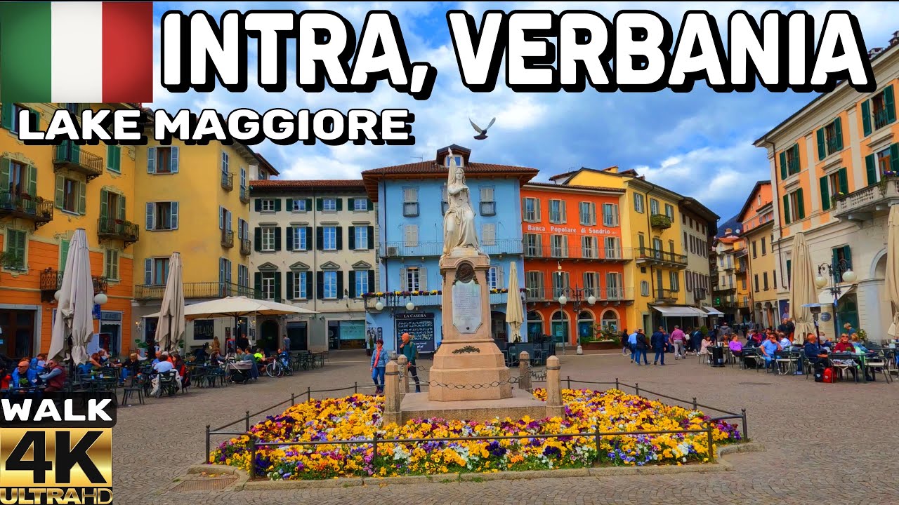 [4k] 🇮🇹 LAGO MAGGIORE ITALY | INTRA , VERBANIA WALKING TOUR | 4K 60FPS