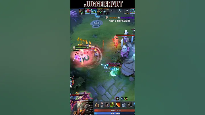 Juggernaut Go Crazy! Rampage Time! 🔥 #shorts #dota2 #juggernaut #rampage #akarasdota2