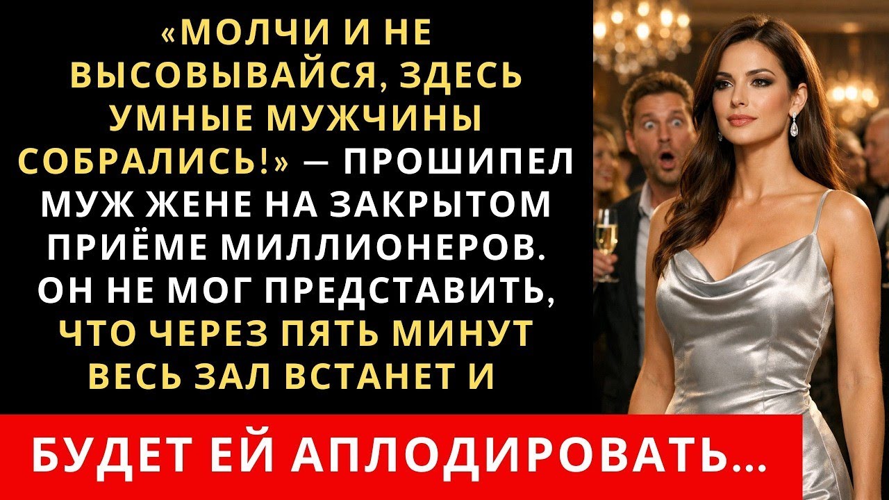 «Молчи и не высовывайся, здесь умные мужчины собрались!», — прошипел муж жене на закрытом приёме