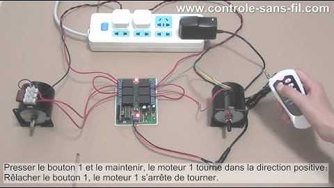 Comment Utiliser Kit Commande Radio 6 Canaux CC Pour Contrôler les 2 Moteurs CA