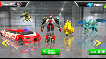 Flying Limo Robot Car Transfor : Police Robot Games #1 Android Gameplay