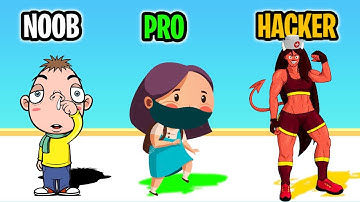 NOOB vs PRO vs HACKER in Run Healthy | All Level Gameplay Walkthrough iOS, Android (LEVEL 8)