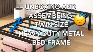 UNBOXING AND ASSEMBLING TWIN SIZE HEAVY DUTY METAL BED FRAME FROM TEMU UNBOXING AND ASSEMBLING TWIN SIZE HEAVY DUTY METAL BED FRAME FROM TEMU