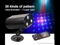 Stage lighting RGB LED Laser Lights remote laser Party Atmosphere lamp Disco Voice-activated