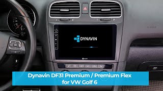 VW Golf 6 Dynavin Android Radio Navi Einbau D9-DF31 Premium / Premium Flex Navi Radio