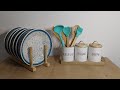 DIY Utensílios para cozinha, escorredor pra pratos + Latas de leite Decoradas com tampas de madeira