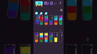 Cups - water sort puzzle | level 186 | ⭐️⭐️⭐️