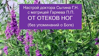 От отеков ног Настрой Сытина Г.Н. с матрицей Гаряева П.П. на суставы, поясницу и ноги