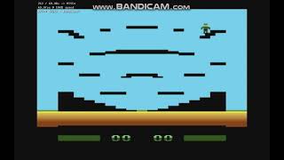 DPC+ Platformer with Walking
In addition to platforming, I had also added code now for walking around on a ground level to add for a little more variation and options in gameplay. To get back on the platforms you just have to move up and not touch playfield, so either the openings on the right and left or center and you will jump.
This is also nice because it circumvents the other platforming code so you can make the gameplay different down below, adjustable if you wanted to do something like an air and sea game. Maybe a pirate ship game inspired in some part by games like Surfers Paradise. DPC+ Platformer with Walking
