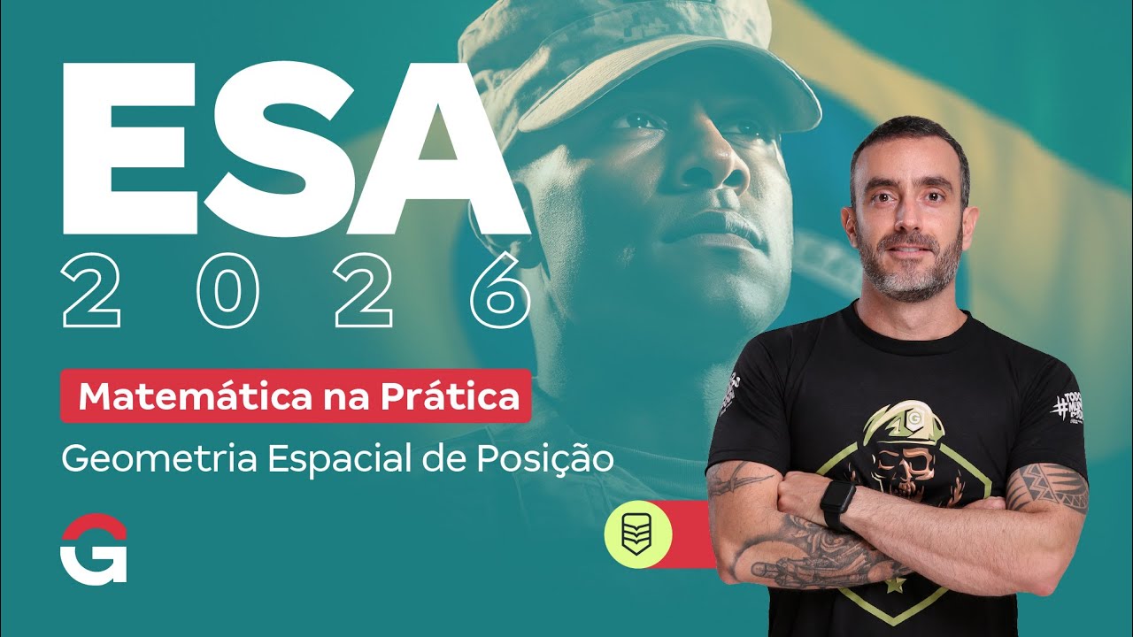 Concurso ESA 2026: Matemática na Prática | Geometria Espacial de Posição