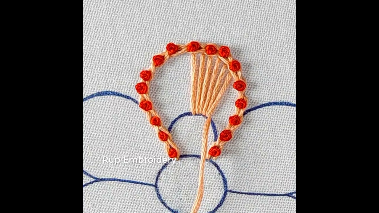 Flower Design /Hand Embroidery very easy florar design neele work basic stitches 