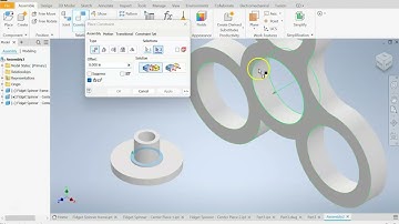 Autodesk Inventor 2025 Tutorial 6 - Fidget Spinner Part 4 - Assembly