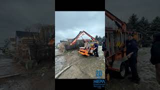 "Total RACM Demo: Safe Asbestos Demolition in an Unsafe Structure! 🚧 #AsbestosAbatement"