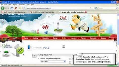 Desain Website Joomla: 5 Mendaftar Domain dan Webhosting serta Menginstall Joomla di Freehostia