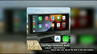 10.26  Car Mirror Radio Multimedia Video Player Universal Wireless Carplay Android Auto Screen With