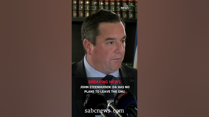 John Steenhuisen says DA has no plans of leaving the GNU #sabcnews