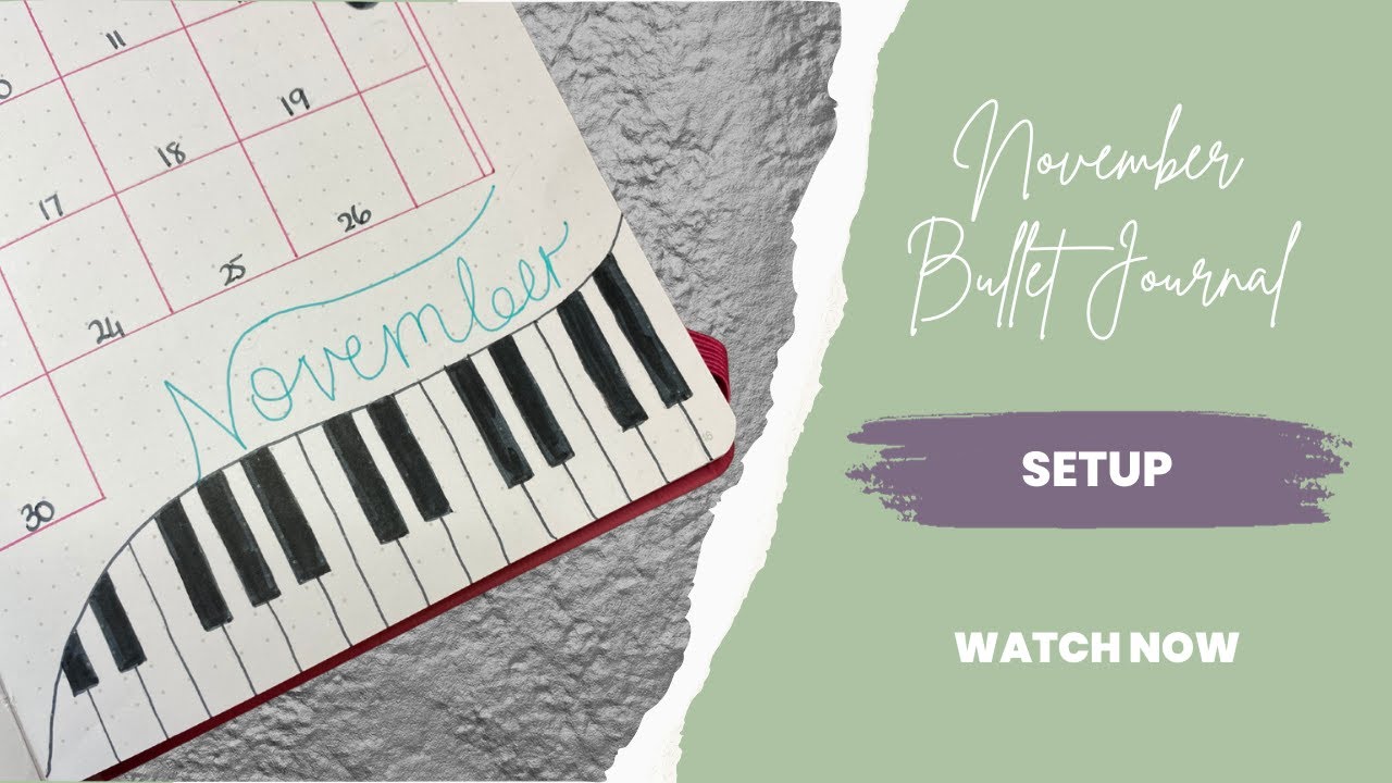 November Bullet Journal Setup | Music Themed BUJO Spreads