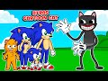 FAMILIA DE SONIC VS CARTOON CAT 😱🤣 | SRGATO EN MINECRAFT TROLL