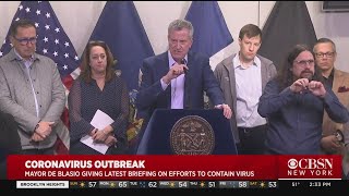 Coronavirus Update, March 8: Mayor Bill de Blasio Talks On NYC Response (Part 1)