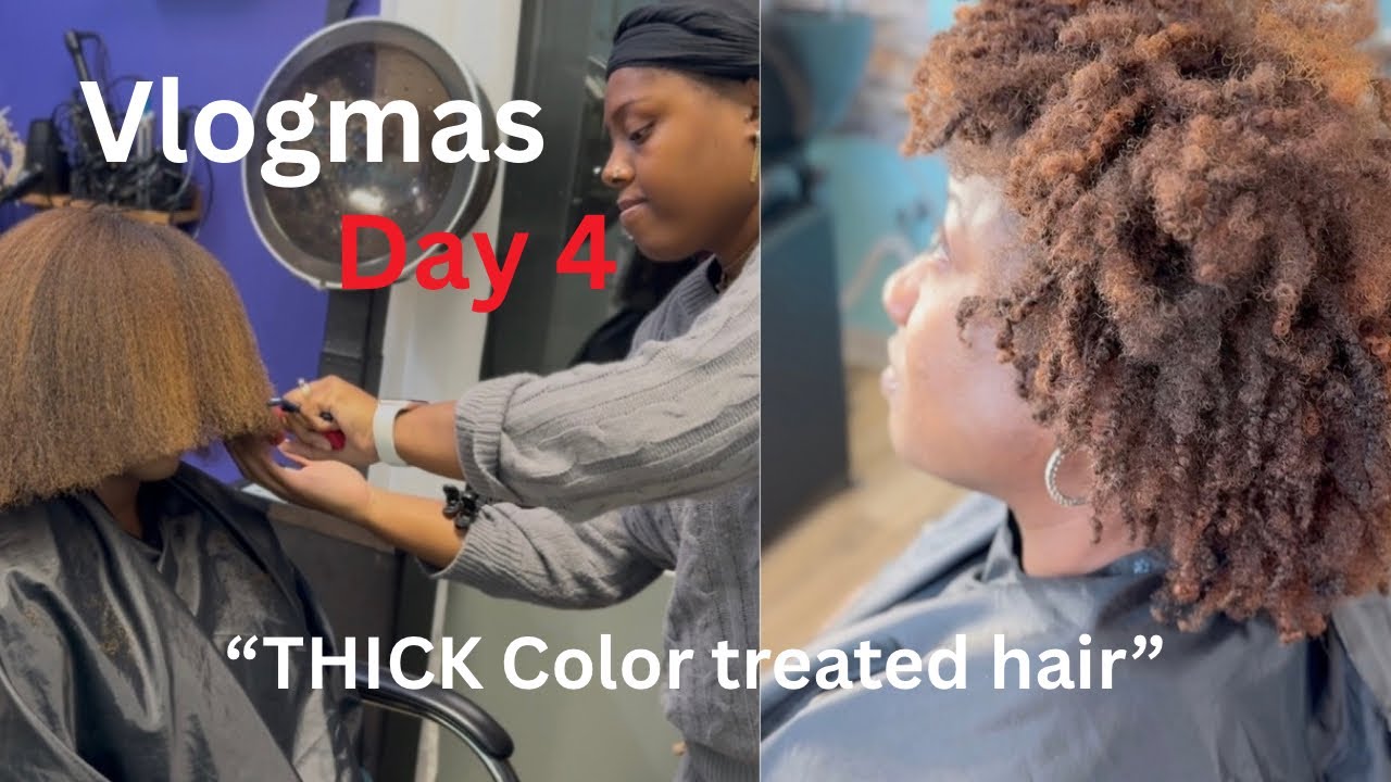 VLOGMAS ДЕНЬ 4 | Уход за толстыми окрашенными волосами
