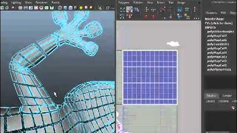 Maya 2011 UV Pelting 2: Unwrapping the Arm (Part2)