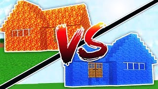 WATER HOUSE VS LAVA HOUSE - MINECRAFT