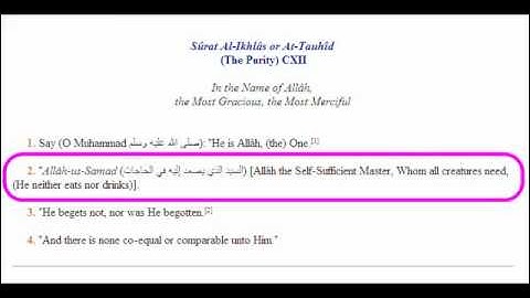 القرآن الكريم سورة الإخلاص مترجمة إنجليزي QuranTranslation Chapter112