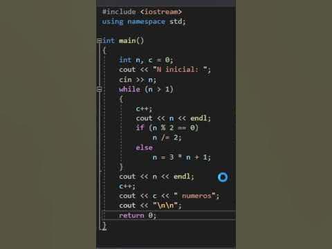Conjectura de Collatz (3n+1) com C++ #programming #coding #cpp # ...