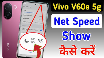 Vivo V60e 5G net speed show/Vivo V60e 5G me net speed kaise dekhe/network setting